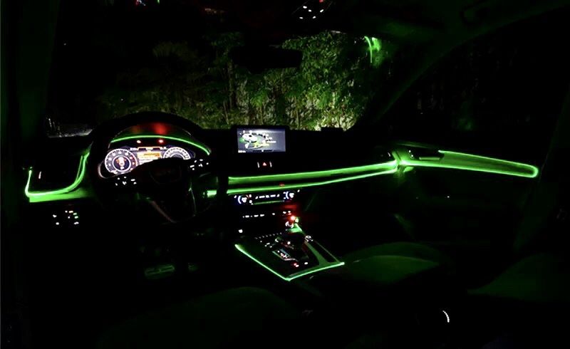 Лед лента интериор LED RGB audi mercedes bmw vw осветление перо влакно