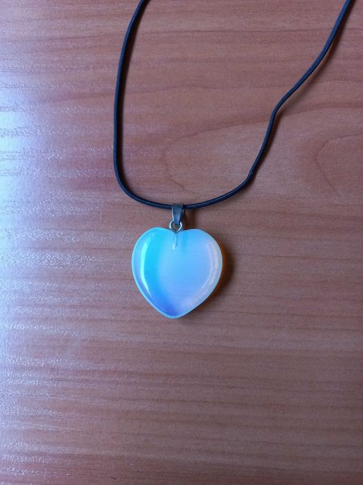 Колие Сърце Лунен камък