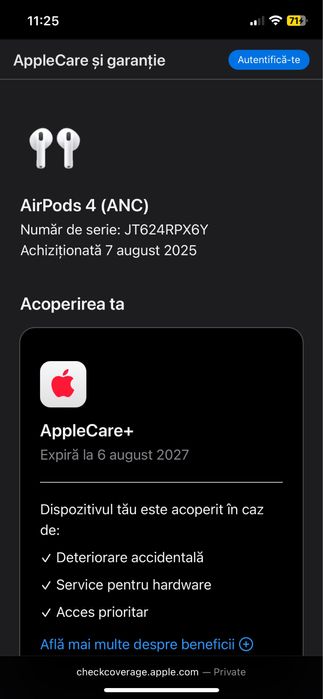 Căsti Apple AirPods Gen 4 ANC (Noi,Sigilate)
