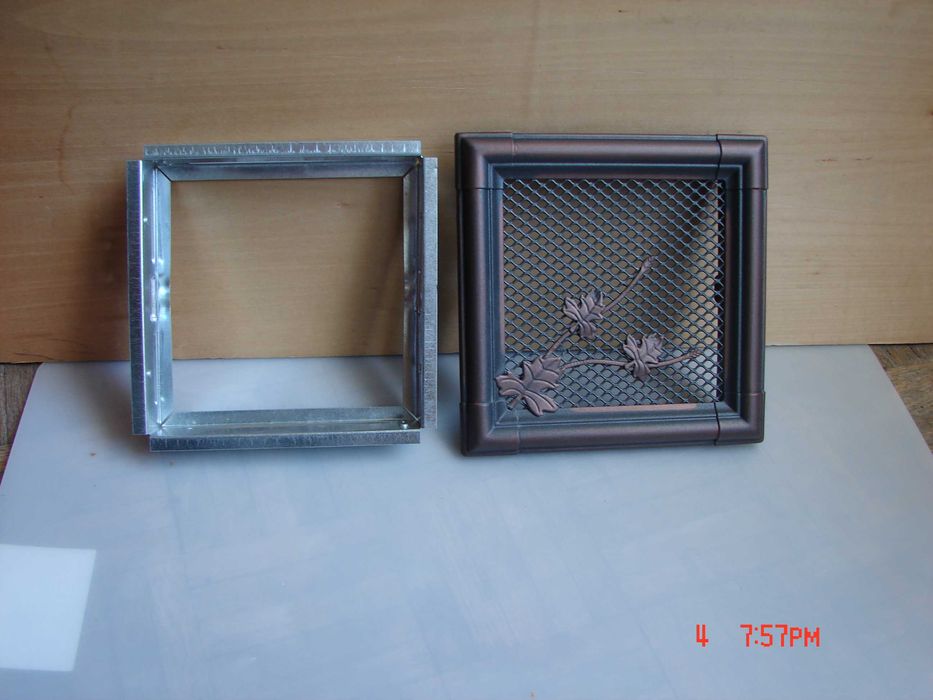 Grila de aerisire 160/160 pemtru semineu,soba,camari subsoluri camere tehnice . 5 bucati
