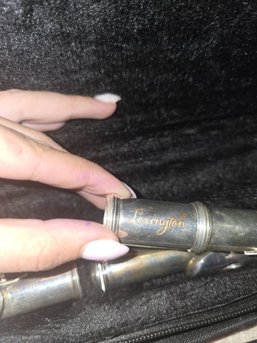 Надлъжна метална флейта с калъф – отлично състояние