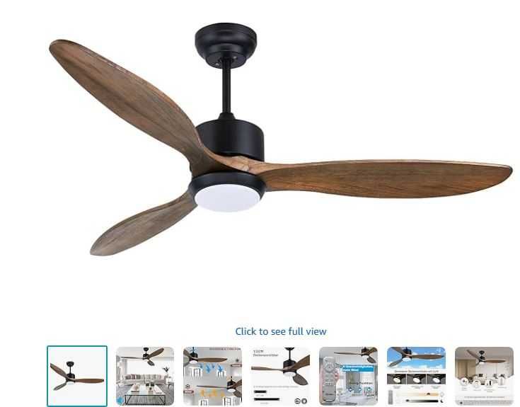 Вентилатор за веранда, тераса, стая - от естествено дърво, 132 см