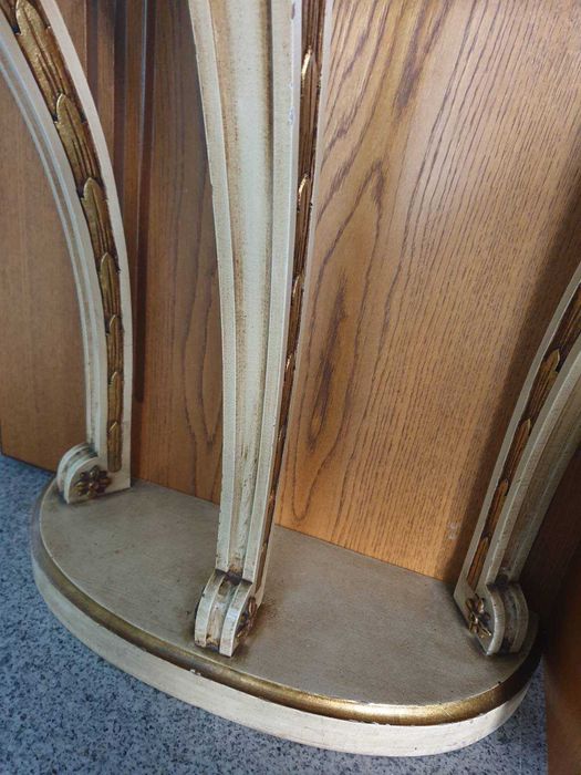 Барокова тоалетка/конзолна масичка/маса с огледало-мрамор-дърворезба