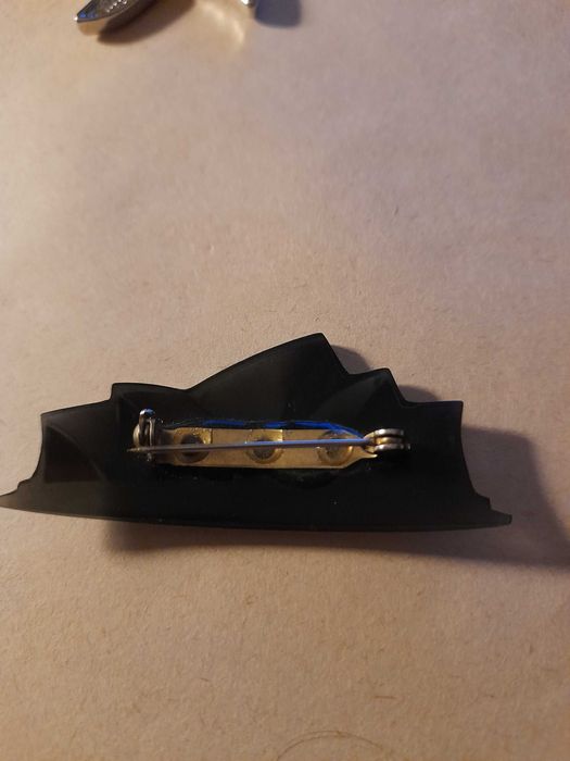 Brose sidef scoica abalone stea mare placata Ag+brosa vintage 6cm