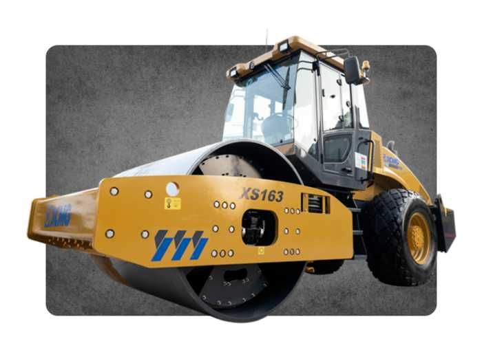 XCMG XS163 — 16-тонный гидравлический одновальцовый грунтовый каток