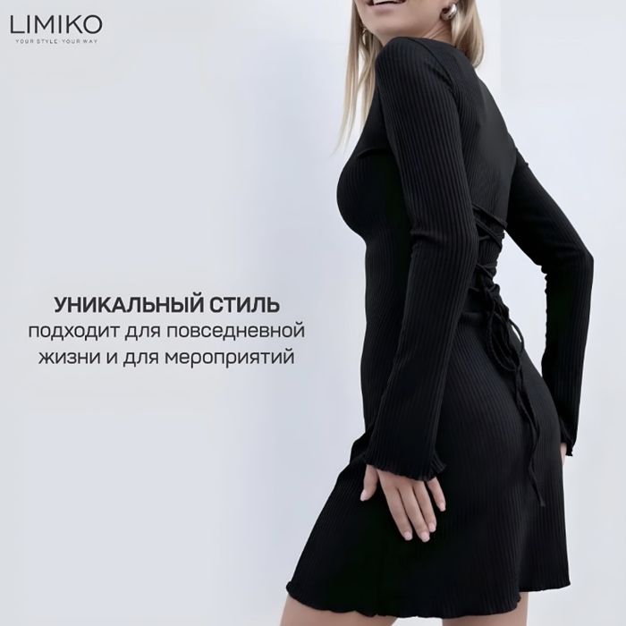 черное вечернеe платье