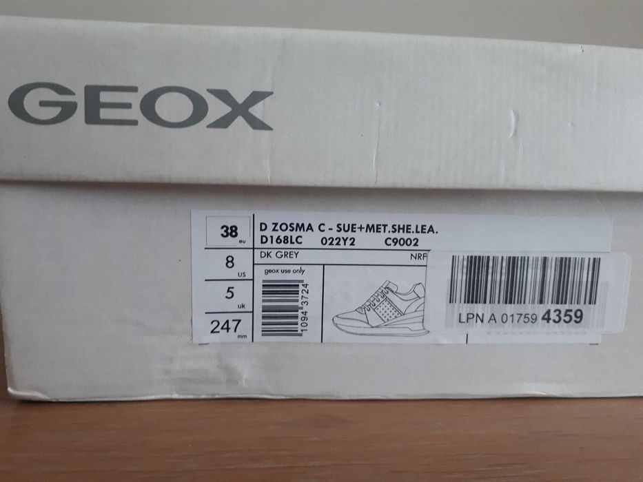 Сникърс Geox D Zosma графит / металик - 38 номер