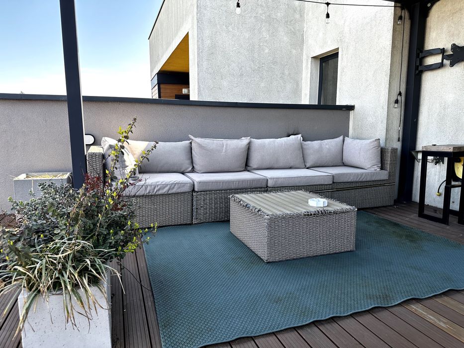 Set mobilier terasa 5 piese modulare poliratan