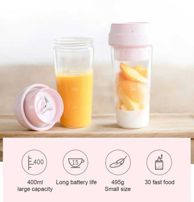 Xiaomi 17PIN 400ml BLENDER portabil SHAKE smoothie FRESH