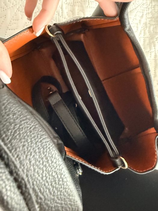 Черна чанта от еко кожа