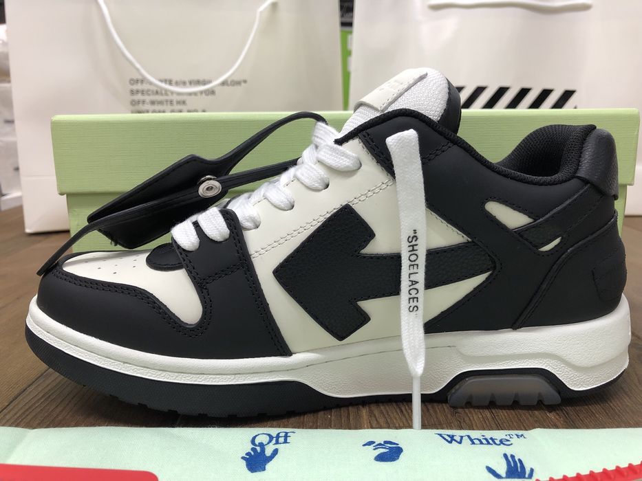 Off-White Out Of Office Black/White Calf Leather Full Box in Cutie Originala