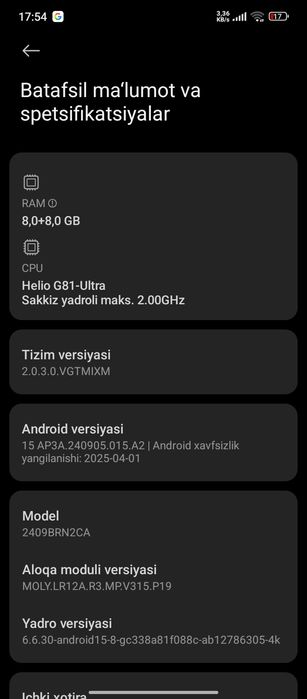 Redmi 14c kafolati bilan
