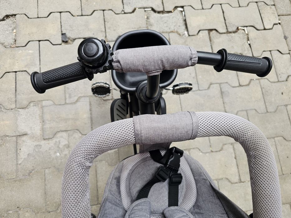 Kinderkraft триколка 5 в 1 Spinstep, сива