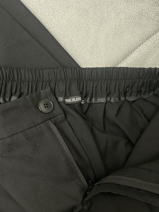 Брюки прямые черные для высоких