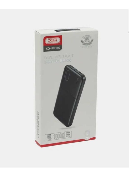 Внешний аккумулятор XO-PR197 емкость 10000мАч 2 разъема USB Type-A