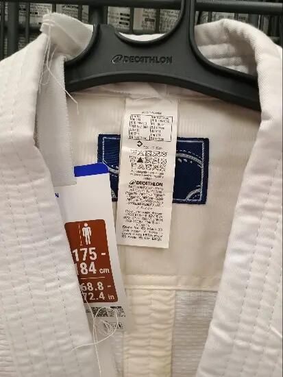 Kimono de judo ușor și rezistent Alb - produs resigilat Decathlon
