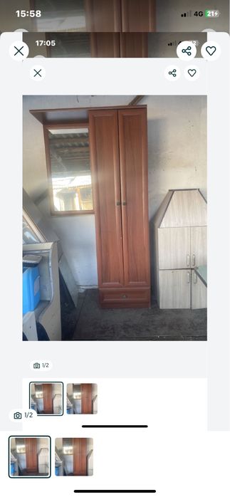 Шкаф с зеркалом пенал