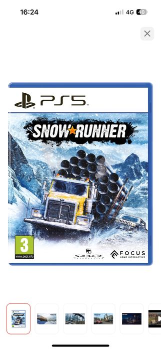 Продам игру на пс5 ( snow runner)