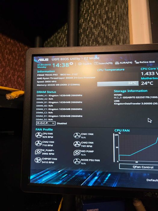 Asus Prime TRX40-PRO + AMD Threadripper  3960x + Arctic Freezer 50TR