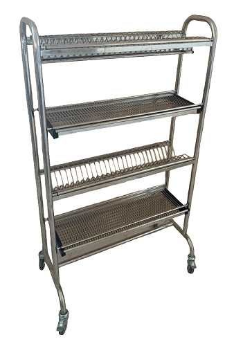 Сушилка на колёсах для тарелок из нержавейки от Primo Group