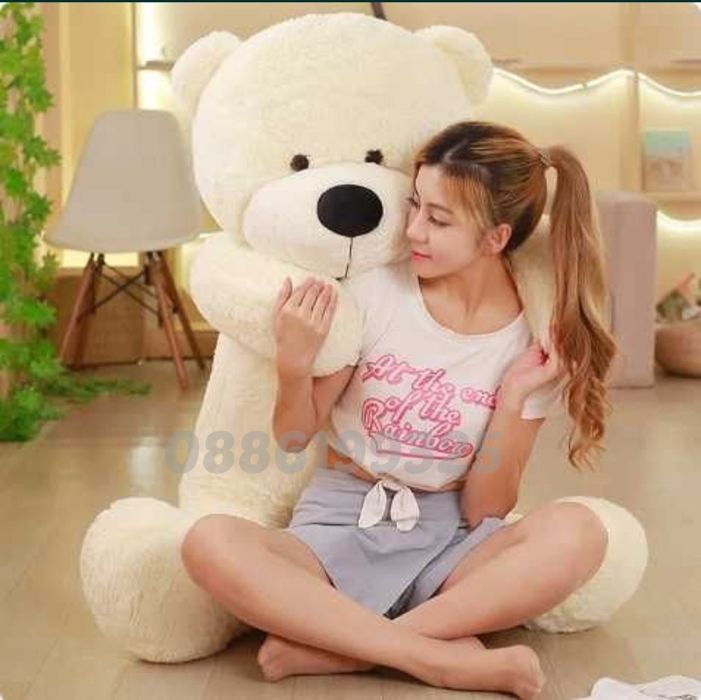 Голямо плюшено Мече, Розово, Бяло, Кафяво, 100см 150см 160см 200см 300