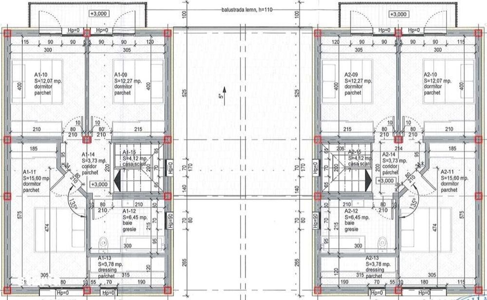 Duplex semifinisat de vanzare , 120 mp , 385 teren, garaj! Gilau