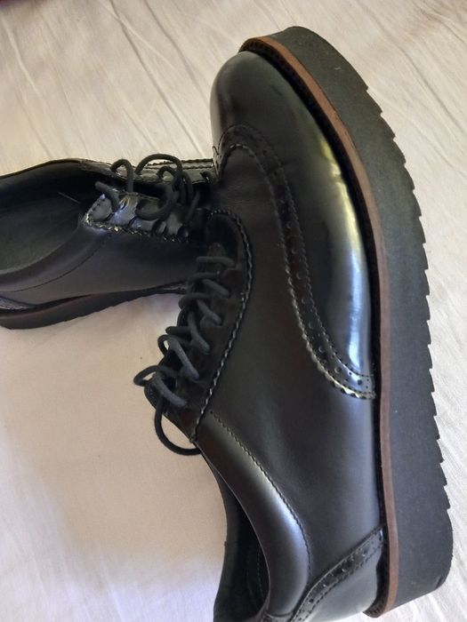 Дамски обувки естествена кожа оксвордки