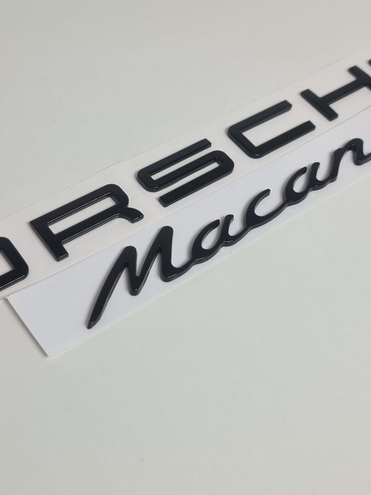 Pachet-Set-Emblema-Sigla-Logo-Stema-Spate-Haion-Porsche-Cayenne-Panamera-Macan-Negru-Lucios-Full-Black-Turbo-4-S-GTS-Poze-Reale-Calitate-Superiora