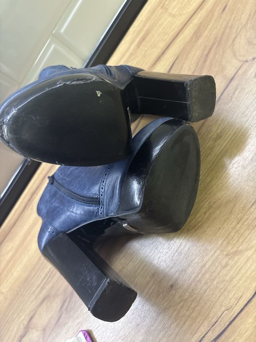 Сини боти от естествена кожа BupaloLondon