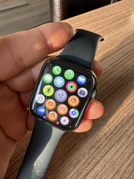 Apple Watch seria 7, 45mm, stainless steel GPS + celular