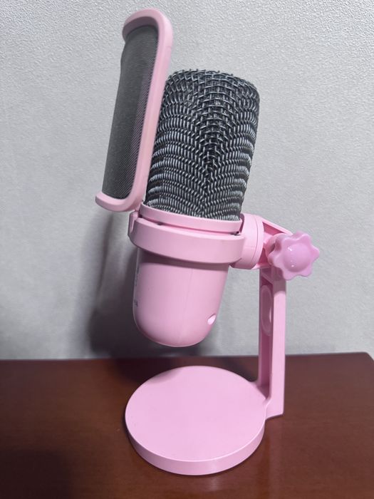 Компьютерный микрофон розовый