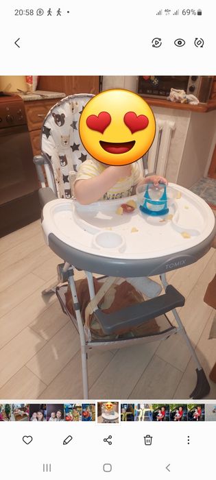 Стульчик для кормление и коляска прогулочная