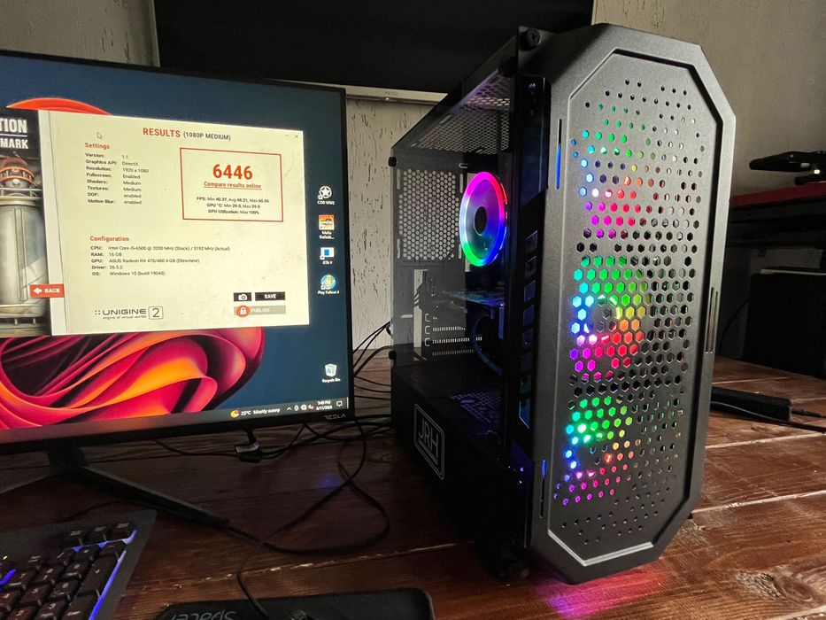 Unitate PC Gaming 1080p i5  ssd si hdd  ddr4 video amd