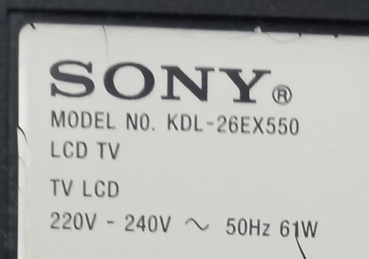 LCD телевизор Sony Bravia KDL-26EX550