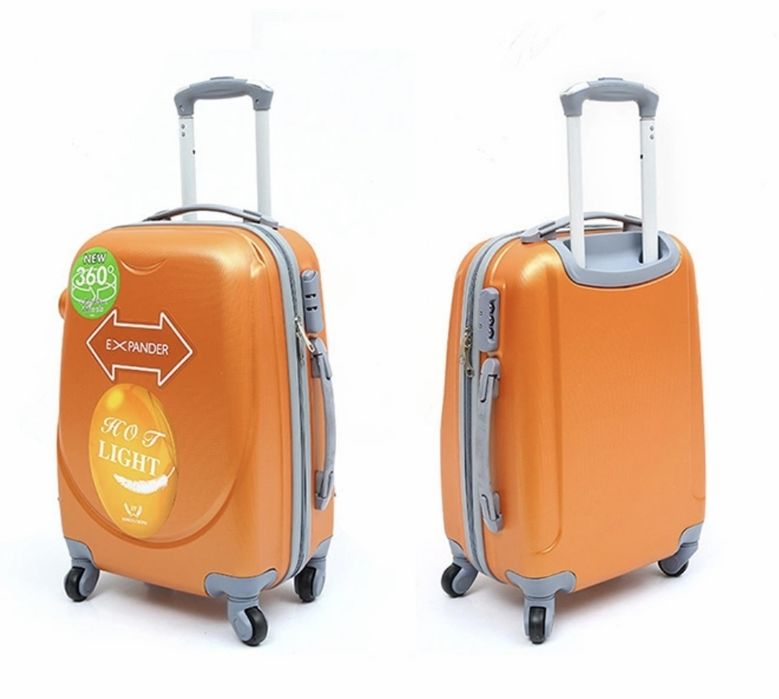 пътнически куфар комплект 6бр 100% ABS+разширение 5см/4 колела 360°