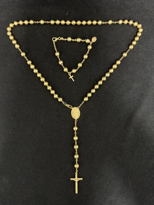 Lant Rozariu aur de 18k 750 + Bratara