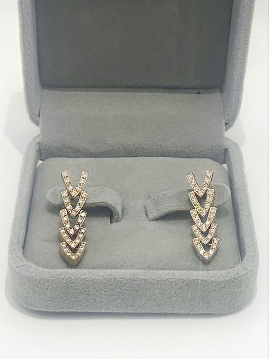 Cercei aur 18kt cu diamante naturale