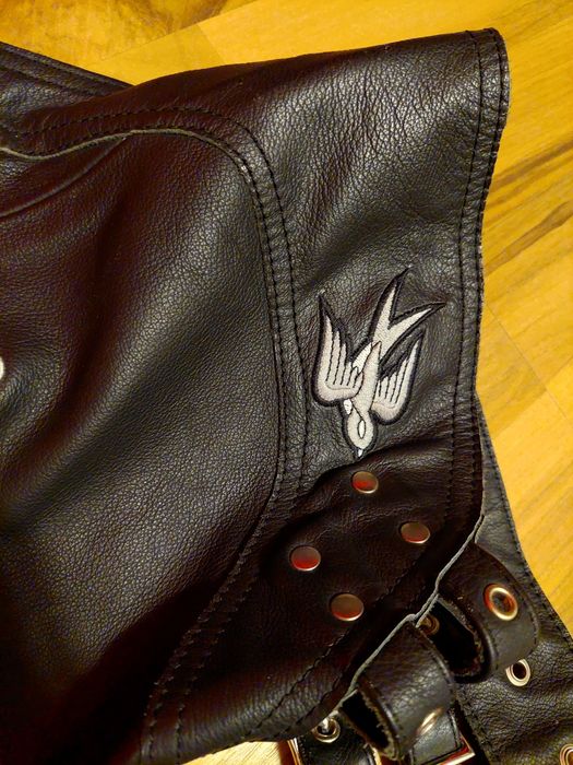 Pantaloni Icon-moto,piele naturala ideal moto,chopper,rock,, M