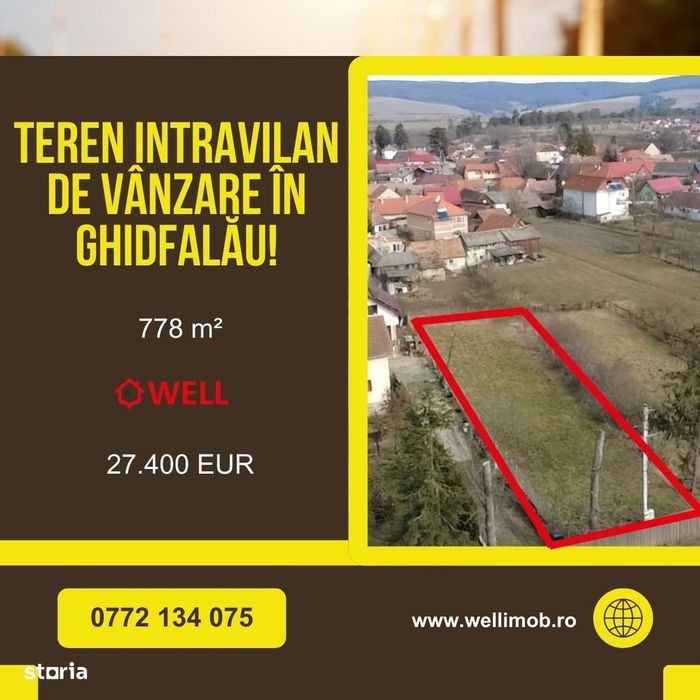 Teren intravilan de vânzare în Ghidfalău!