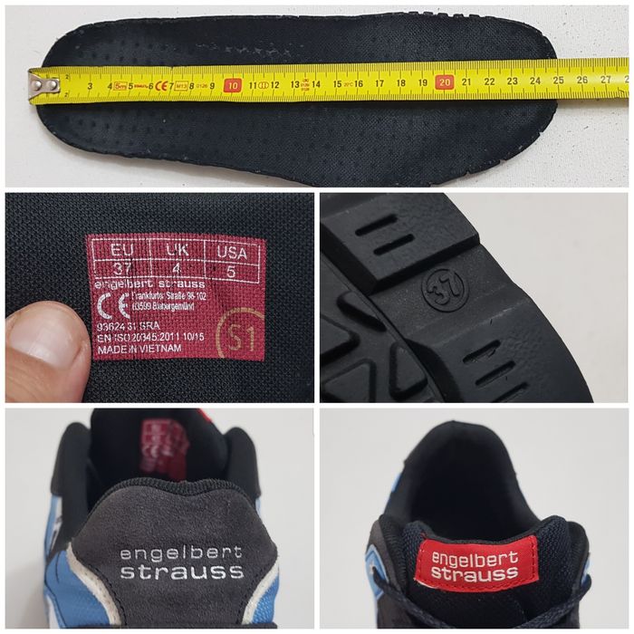 Pantofi cu protecție Engelbert Strauss, ghete muncă S1, Nr 37 EU