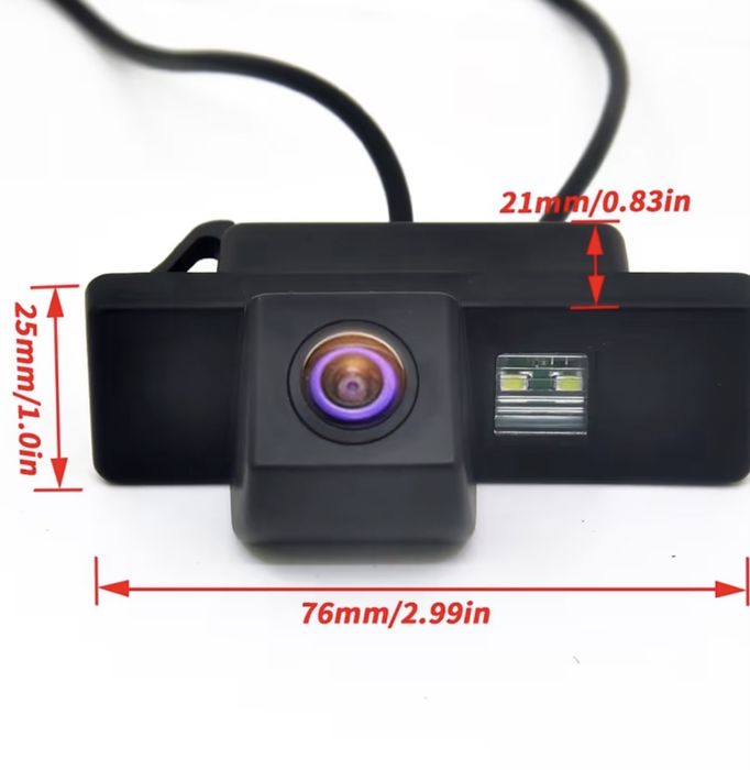 Cameră Marșarier Auto AHD 1080P pentru VW Golf 4, 5, 6, 7, Passat, Polo, Scirocco, Skoda Superb, Seat Leon, Ibiza Integrată în Lampa de numar cu LED