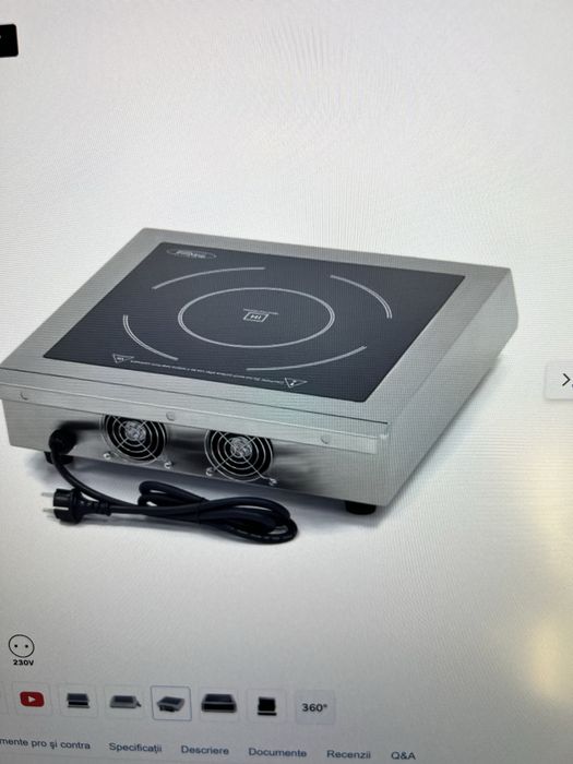 Plită inducție profesională electrică XL cu un arazător