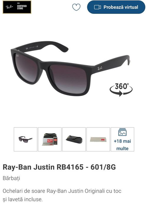 Ray Ban! NOI!ORIGINALI! Se poate verifica codul!