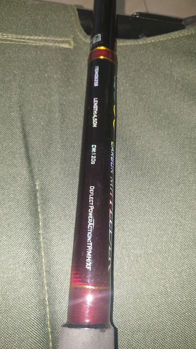 НОВИ!!!Лукс въдица фидер карбон 4.5м 120гр с макара Bait Runner 5000