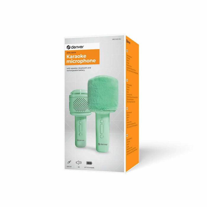 Караоке Микрофон Bluetooth Безжичен Зелен Розов