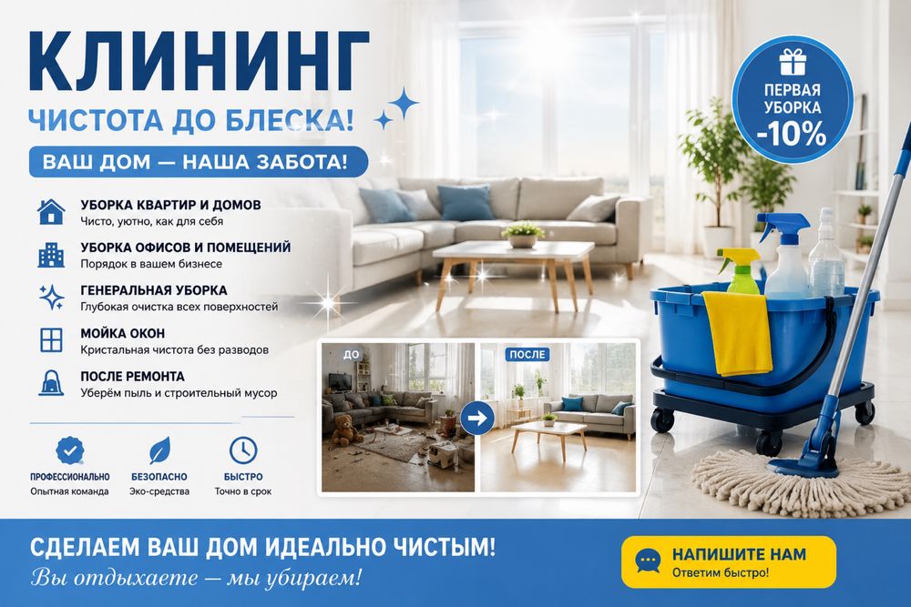 Клининг - чистота до блеска