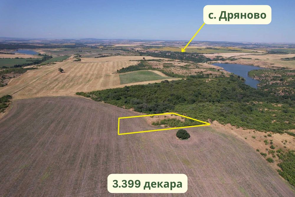 Продавам 20.634 дка земя в село Дряново ВИСОКА РЕНТА