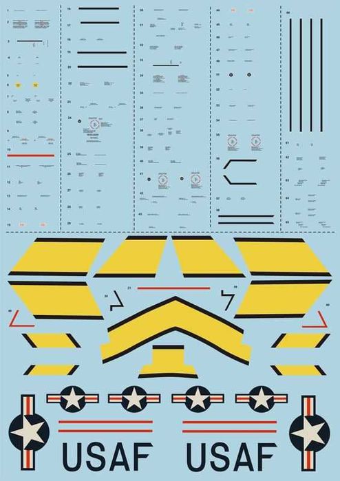 Декаль для сборной модели самолета F-86 Sabre (1/72, Print Scale)