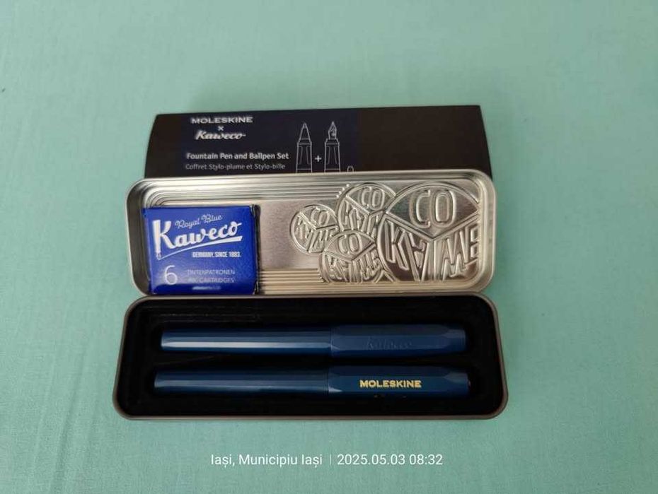 Set Stilou si Pix - Moleskine x Kaweco Blue-Red(Super Ofertă).,