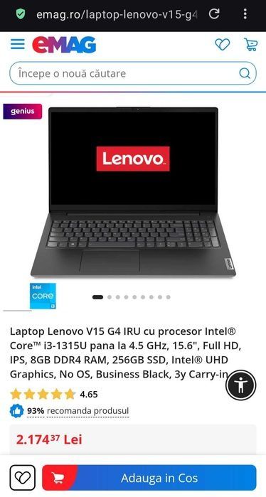 Laptop nou Lenovo V15 G4 IRU
